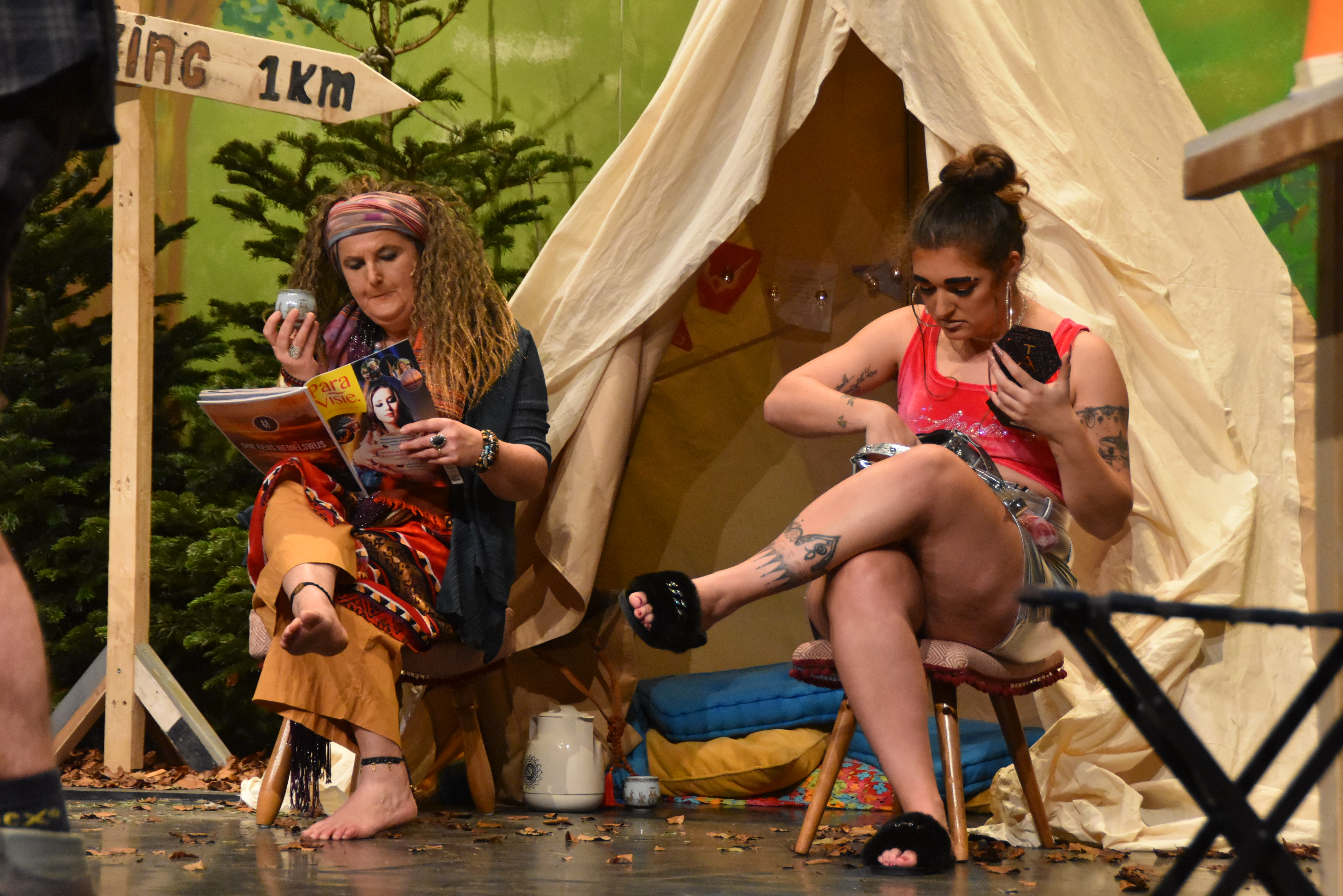 Vreemde vogels op de camping